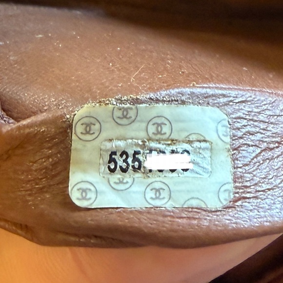 Vintage CHANEL Brown Lambskin Quilted Resin Chain Shoulder Bag 90s Rare Karl Era - Picture 16 of 16